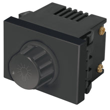 Cargar imagen en el visor de la galería, Dimmer giratorio, 1.5 módulos, línea Española, color negro