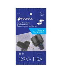 Cargar imagen en el visor de la galería, Clavija y contacto de hule, bolsa con 2 pzas, Volteck