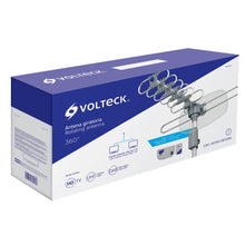 Cargar imagen en el visor de la galería, Antena aérea para TV, giratoria 360° con cable coaxial 10m