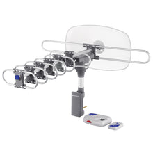 Cargar imagen en el visor de la galería, Antena aérea para TV, giratoria 360° con cable coaxial 10m