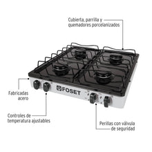 Cargar imagen en el visor de la galería, Parilla de gas, 4 quemadores, color blanco
