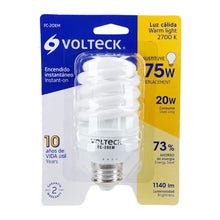 Cargar imagen en el visor de la galería, Lámpara 20 W, espiral mini, luz cálida, T2, en blister