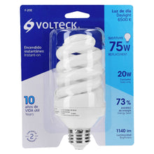 Cargar imagen en el visor de la galería, Lámpara 20 W, espiral, luz día, T4, en blister, Volteck