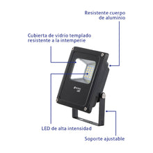 Cargar imagen en el visor de la galería, Reflector delgado de LED, 10 W