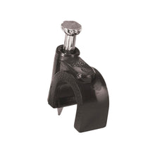 Cargar imagen en el visor de la galería, Grapa para cable redondo, 10 mm, negra, bolsa 20 piezas
