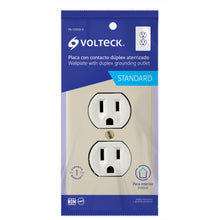 Cargar imagen en el visor de la galería, Placa armada 2 contactos polarizados, línea Standard, marfil