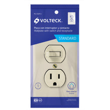 Cargar imagen en el visor de la galería, Placa armada interruptor y contacto, línea Standard, marfil