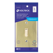 Cargar imagen en el visor de la galería, Placa armada interruptor sencillo, línea Standard, aluminio
