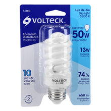 Cargar imagen en el visor de la galería, Lámpara 13 W, espiral mini, luz día, T2, en blister, Volteck