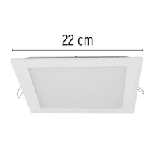 Cargar imagen en el visor de la galería, Luminario led slim de empotrar cuadrado, 6500K, 18W