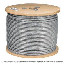 Cargar imagen en el visor de la galería, Cable rígido de acero 1/8', recubierto PVC, 7X7, 300 m