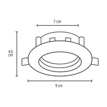Cargar imagen en el visor de la galería, Empotrado, redondo, 5 W, 6500k, LED, blanco