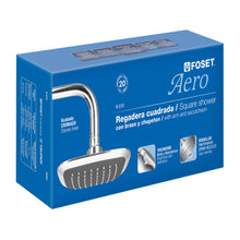 Cargar imagen en el visor de la galería, Regadera cuadrada, plástica, 6', con brazo, Aero