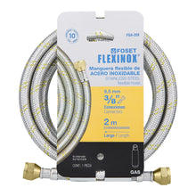 Cargar imagen en el visor de la galería, Manguera de hule, 200 cm, revestida de acero, usos generales