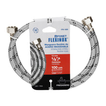 Cargar imagen en el visor de la galería, Manguera de hule, 100 cm, acero inoxidable, usos generales