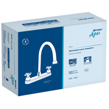 Cargar imagen en el visor de la galería, Mezcladora para fregadero, manerales cruceta,acero inox.Aqua