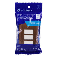 Cargar imagen en el visor de la galería, Placa armada 2 interruptores 1escalera,madera,línea Italiana