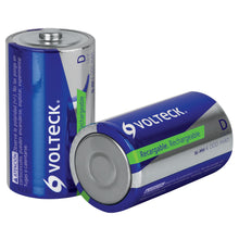 Cargar imagen en el visor de la galería, Pilas recargables, larga duración, D, 4,000 mAh, 2 piezas