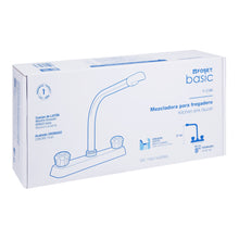 Cargar imagen en el visor de la galería, Mezcladora fregadero, cuello tipo cobra, manerales acrílico