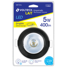 Cargar imagen en el visor de la galería, Empotrado, redondo, 5 W, 6500k, LED, negro