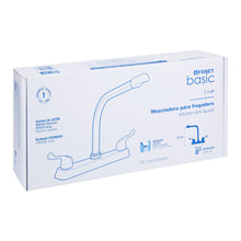 Cargar imagen en el visor de la galería, Mezcladora fregadero, manerales palanca, cuello cobra, Basic