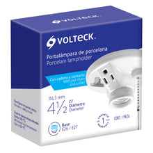 Cargar imagen en el visor de la galería, Portalámpara de porcelana, con ladrón y cadena, Volteck