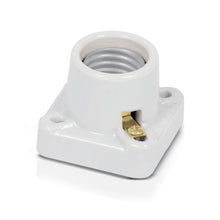 Cargar imagen en el visor de la galería, Portalámpara de porcelana, cuadrado, Volteck