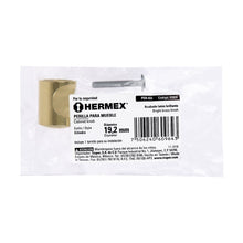 Cargar imagen en el visor de la galería, Perilla, latón brillante, estilo Cilindro