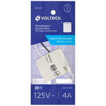 Cargar imagen en el visor de la galería, Portalámpara de porcelana, soporte tipo escuadra, Volteck