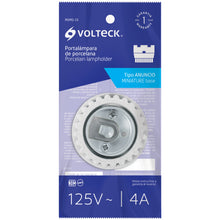 Cargar imagen en el visor de la galería, Portalámpara de porcelana, tipo anuncio, Volteck