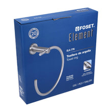 Cargar imagen en el visor de la galería, Toallero de argolla, satinado, línea Element