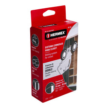 Cargar imagen en el visor de la galería, Sistema corredizo doble para riel superior de closet