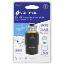 Cargar imagen en el visor de la galería, Portalámpara de PVC, con sensor de luz, Volteck