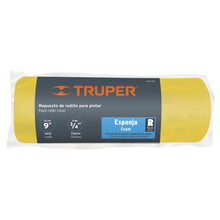 Cargar imagen en el visor de la galería, Repuesto rodillo para pintar, 9 x 3/4',semi rugosa, esponja