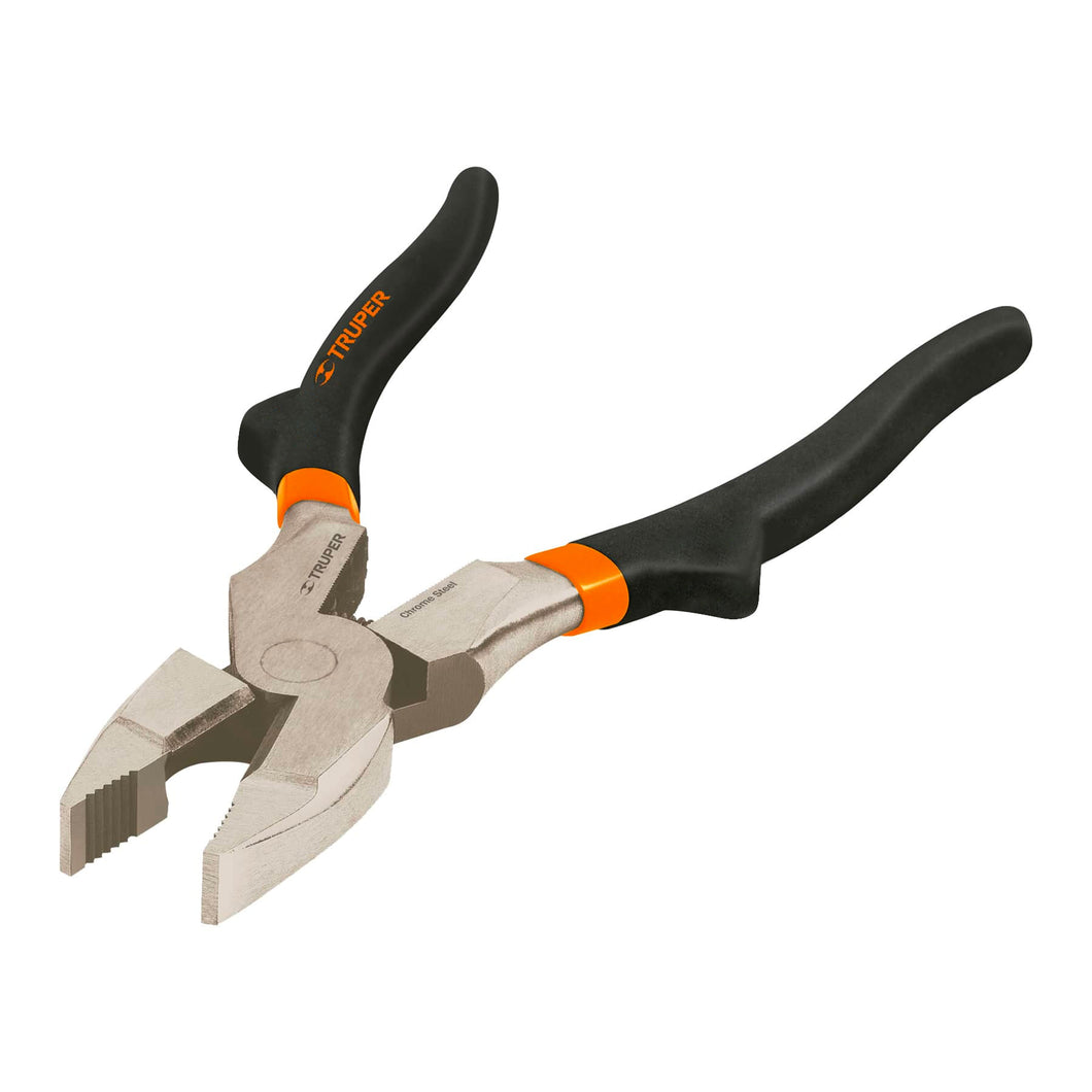 Pinza profesional p/electricista 8', alta palanca,mgo vinil