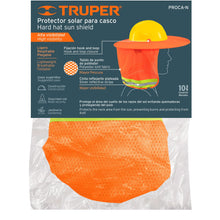 Cargar imagen en el visor de la galería, Protector solar plegable para casco, naranja con reflejante
