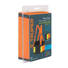 Cargar imagen en el visor de la galería, Faja lumbar de alta visibilidad c/ reflejantes, naranja, CH
