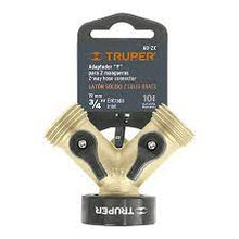 Cargar imagen en el visor de la galería, Conector &#39;Y&#39; fundido en latón, entrada 3/4&#39;
