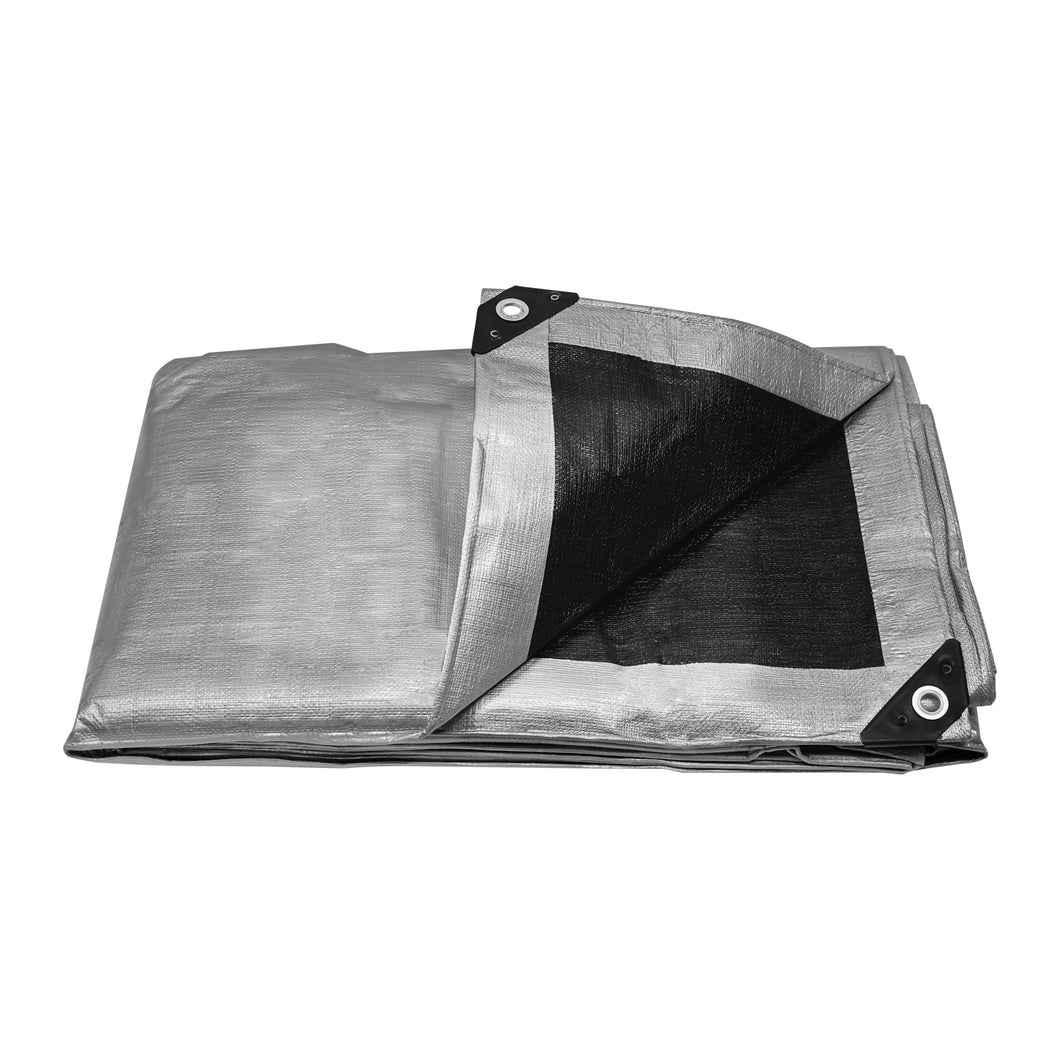 Lona reforzada, 3 x 6 m, gris