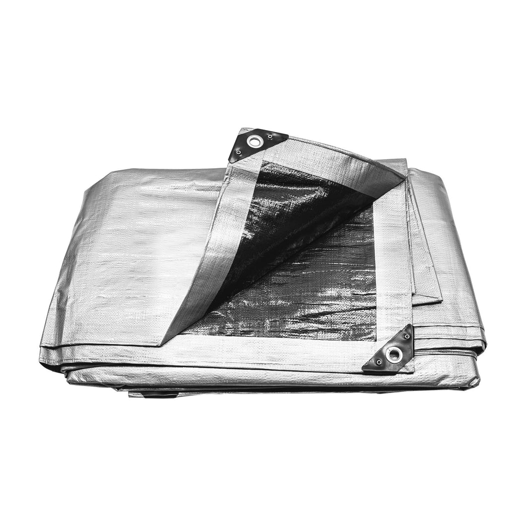 Lona reforzada, 5 x 7 m, gris