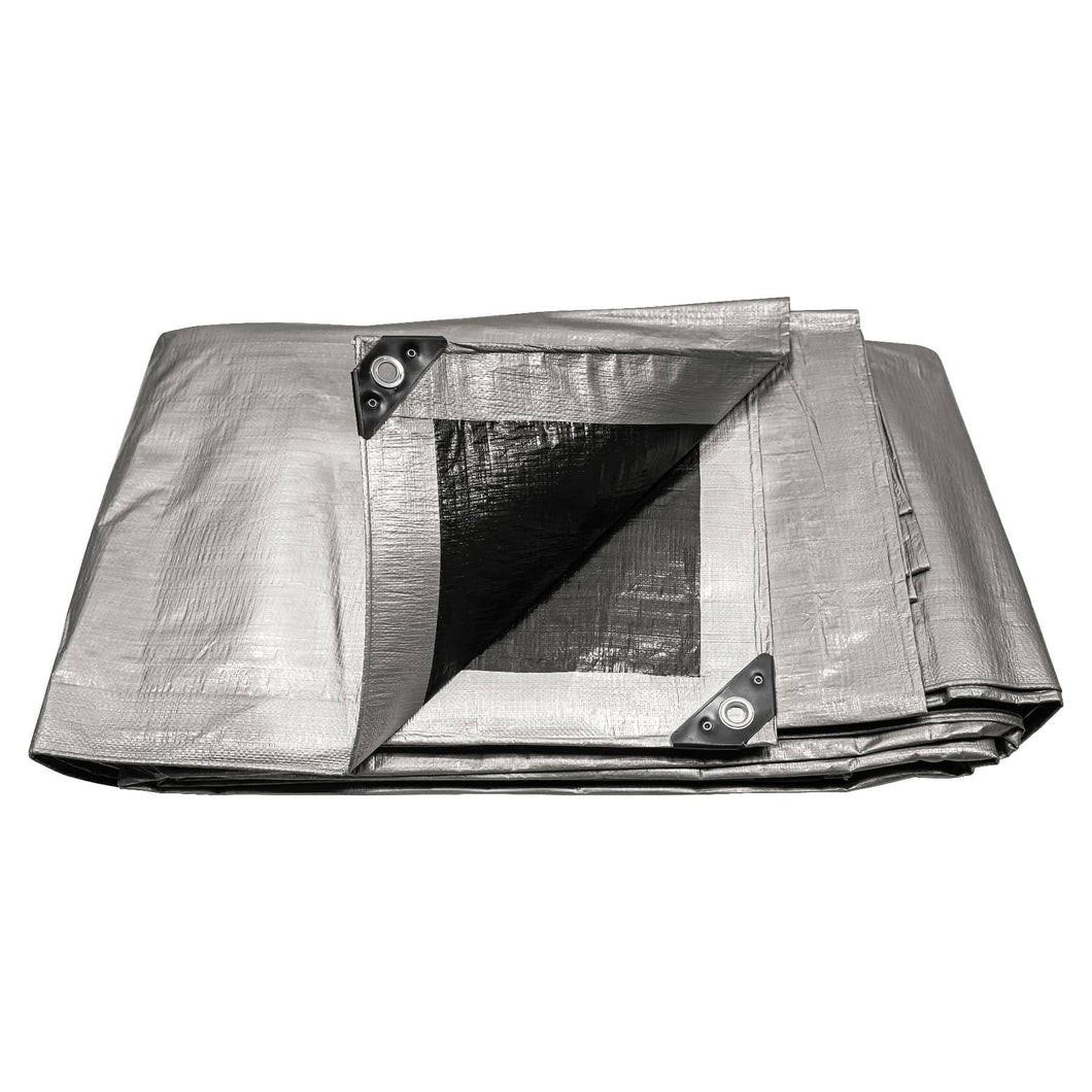 Lona reforzada, 6 x 6 m, gris