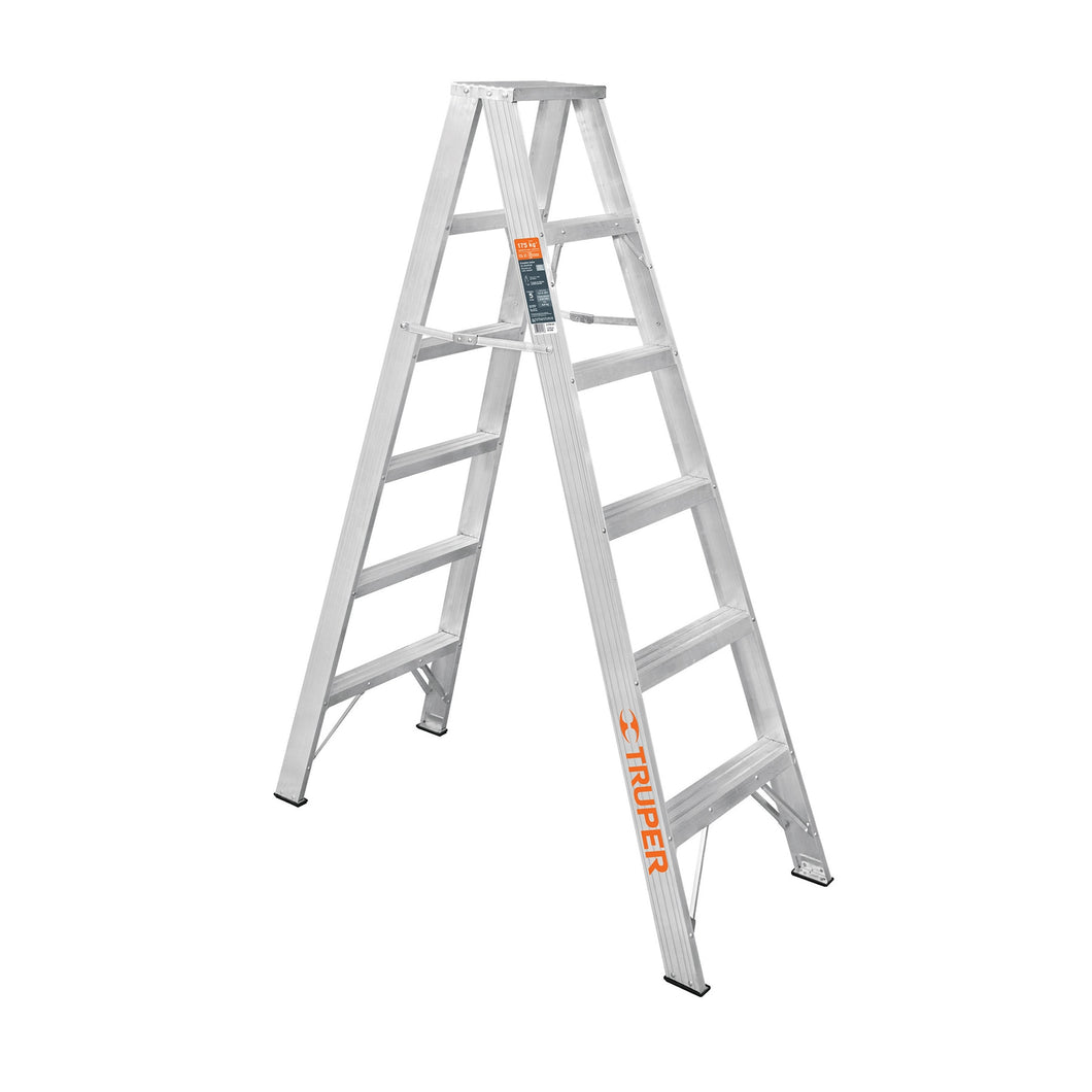 Escalera de tijera doble, tipo ll, 5 escalones