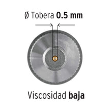 Cargar imagen en el visor de la galería, Pistola p/retoque gravedad, LVMP, vaso aluminio, 0.5 mm
