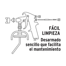 Cargar imagen en el visor de la galería, Pistola p/retoque gravedad, LVMP, vaso aluminio, 0.5 mm

