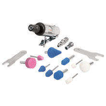 Cargar imagen en el visor de la galería, Miniesmeriladora neumática, 1/4&#39;, kit 16 piezas
