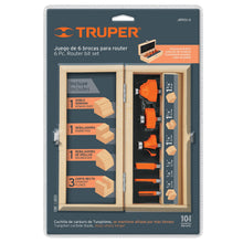 Cargar imagen en el visor de la galería, Juego de brocas para router, 6 piezas
