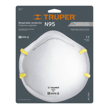 Cargar imagen en el visor de la galería, Respirador N95, para polvos y partículas, blíster 2 piezas
