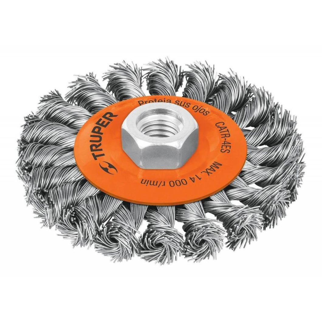 Carda trenzada circular, 8' para esmeriladora