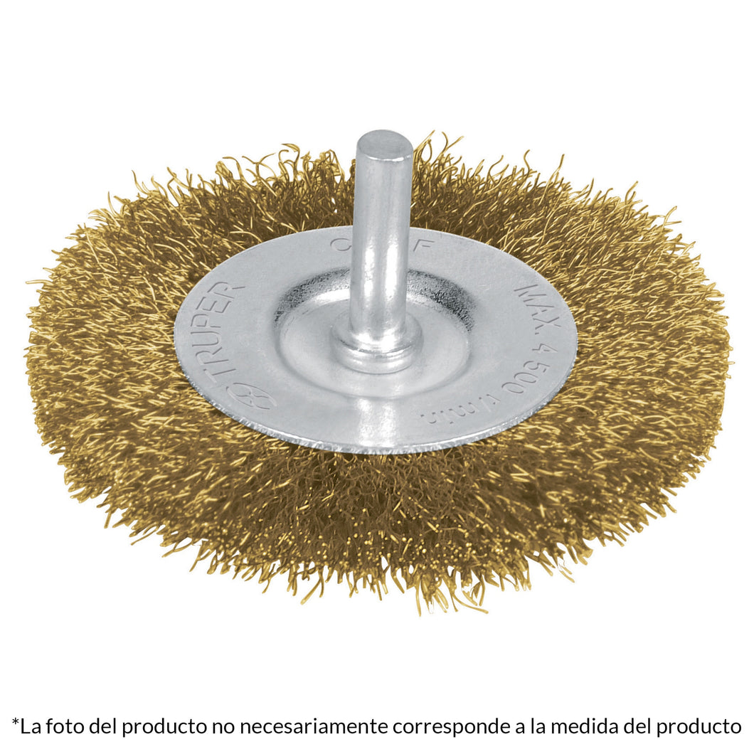 Carda circular 2', alambre fino, para taladro