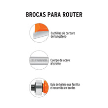 Cargar imagen en el visor de la galería, Broca router, jovel, 1&#39;, con balero
